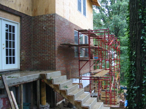 Cornelia or west wall completed with brick